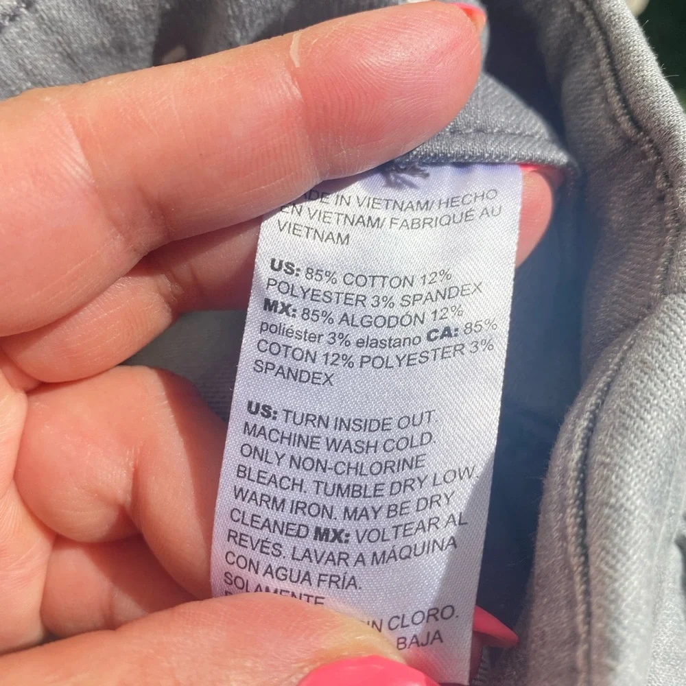 Chico's Jegging Slim Fit Stretch Gray Denim Cotton Blend Jeans Women 10 - Picture 5 of 5